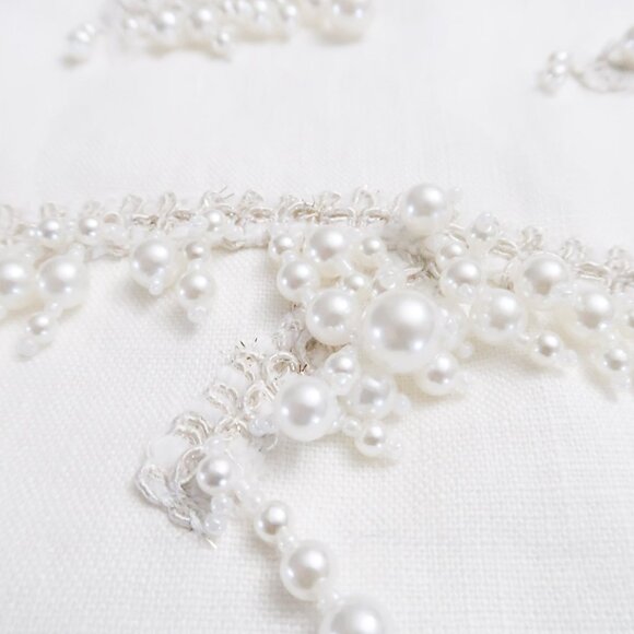 H&M Embellished Beading Linen Skirt Size 14 - Picture 3 of 9